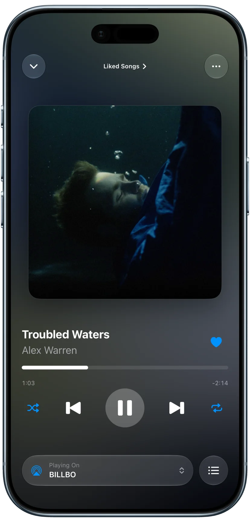 Now Playing with square album artwork instead of the vinyl record view