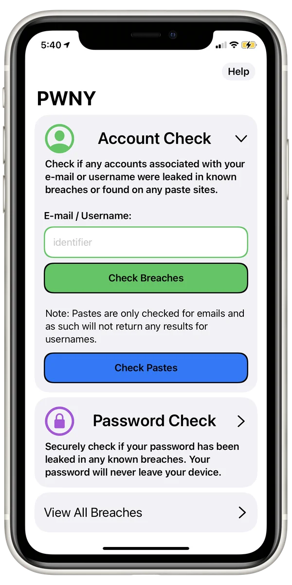 Account Check Flow